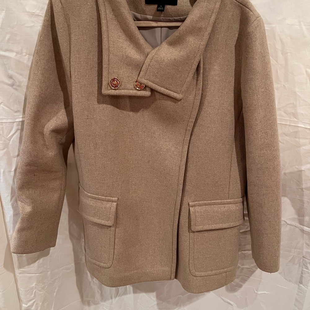 Ann Taylor Classic Tan Pea Coat